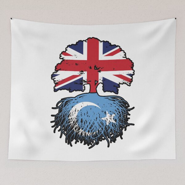 Item preview, East Turkistan Uyghur British UK Tree Roots Flag designed and sold by FlagX.