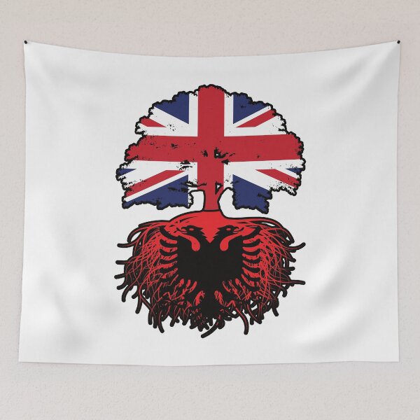 Item preview, Albania Albanian British UK United Kingdom Britain Tree Roots Flag designed and sold by FlagX.