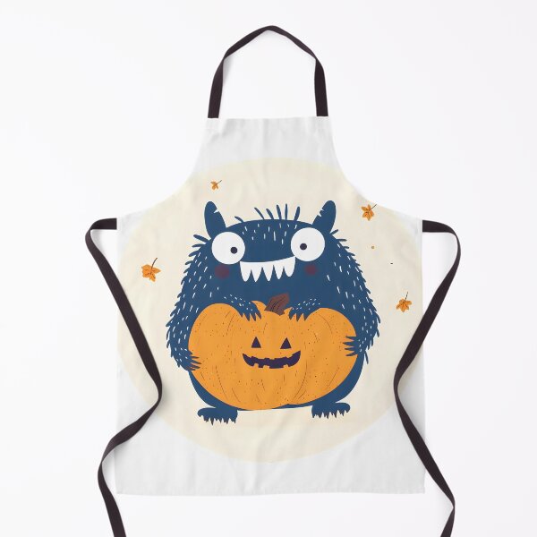 Item preview, Blue Monster Hugging a Pumpkin designed and sold by CharmingQuill.