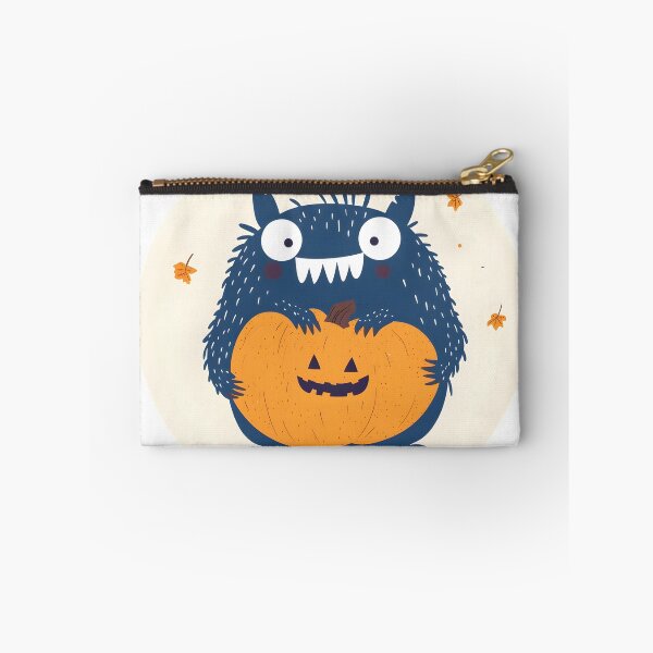Item preview, Blue Monster Hugging a Pumpkin designed and sold by CharmingQuill.