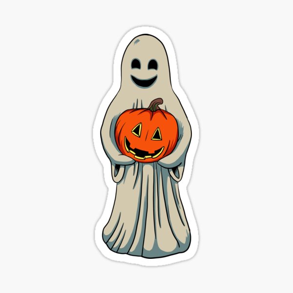 Item preview, Little Ghost and Pumpkin designed and sold by blacksnowcomics.
