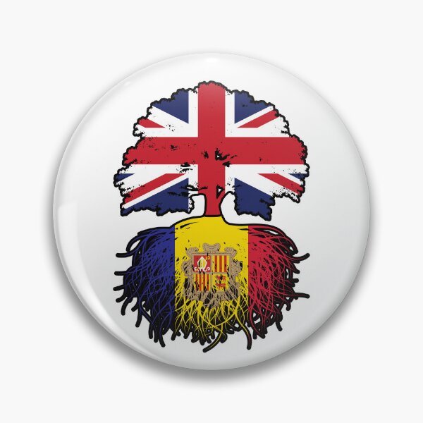 Item preview, Andorra Andorran British UK United Kingdom Britain Tree Roots Flag designed and sold by FlagX.