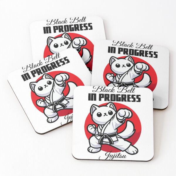 Item preview, Black Belt in Progress Jujitsu Kitty designed and sold by MaateoDesign.