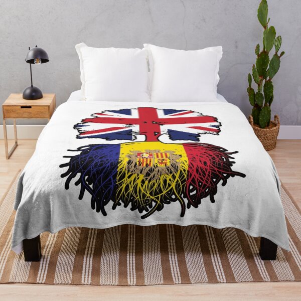 Item preview, Andorra Andorran British UK United Kingdom Britain Tree Roots Flag designed and sold by FlagX.