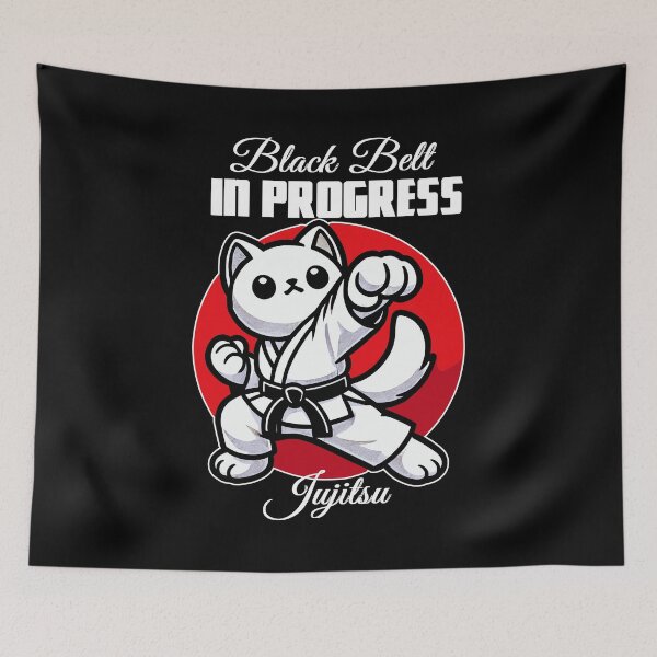 Item preview, Black Belt in Progress Jujitsu Kitty designed and sold by MaateoDesign.