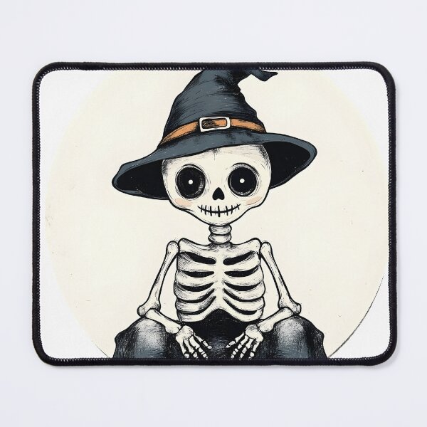 Item preview, Spooky Skeleton in Witch Hat designed and sold by CharmingQuill.