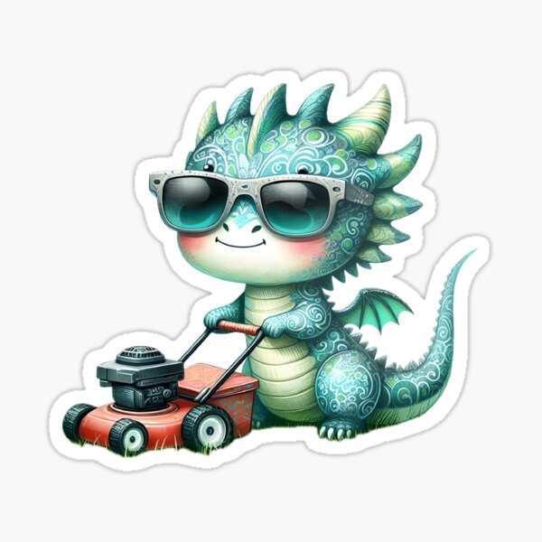 Item preview, Dragon Days - Lawn Mower! designed and sold by BreezyDawnDesigns.