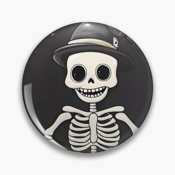Item preview, Happy Skeleton with Halloween Hat designed and sold by CharmingQuill.
