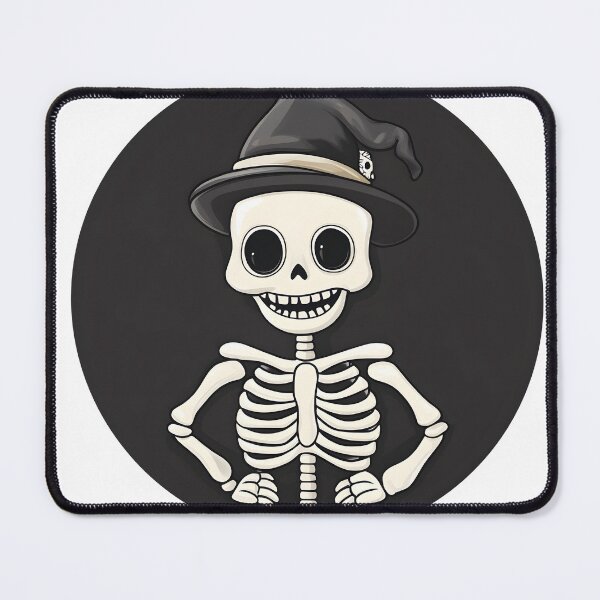 Item preview, Happy Skeleton with Halloween Hat designed and sold by CharmingQuill.