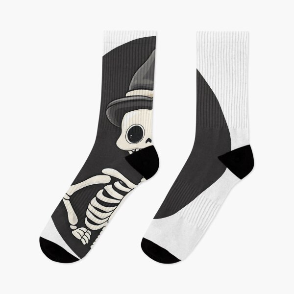 Item preview, Happy Skeleton with Halloween Hat designed and sold by CharmingQuill.