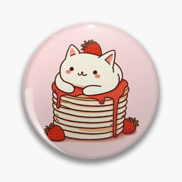 Item preview, Strawberry Pancakes with a cat designed and sold by FurryFantasy.