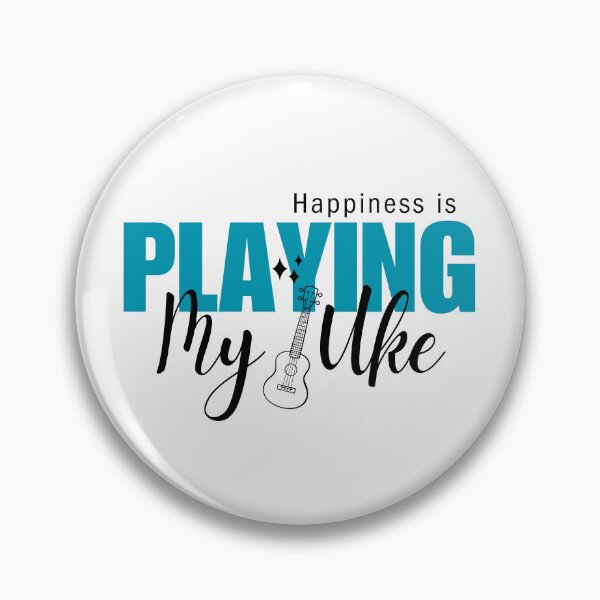 Item preview, Happiness is Playing My Uke (Blue Light Background) designed and sold by Propeller Cap, LLC.