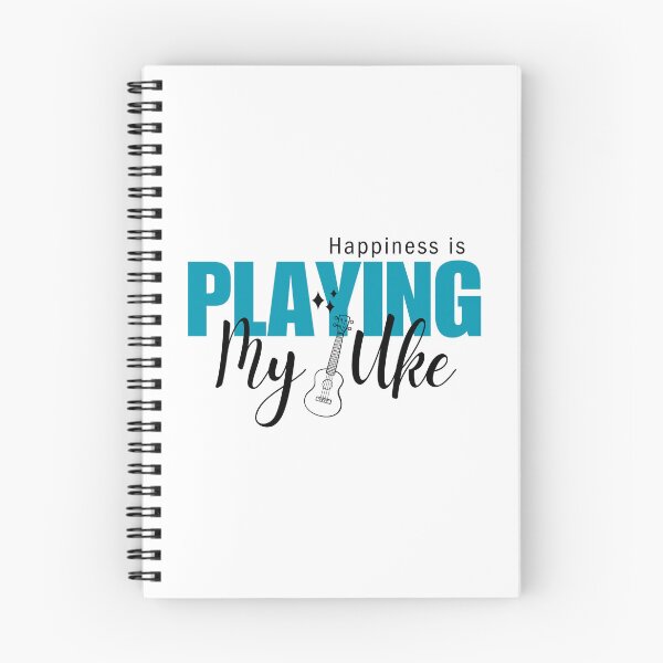 Item preview, Happiness is Playing My Uke (Blue Light Background) designed and sold by Propeller Cap, LLC.