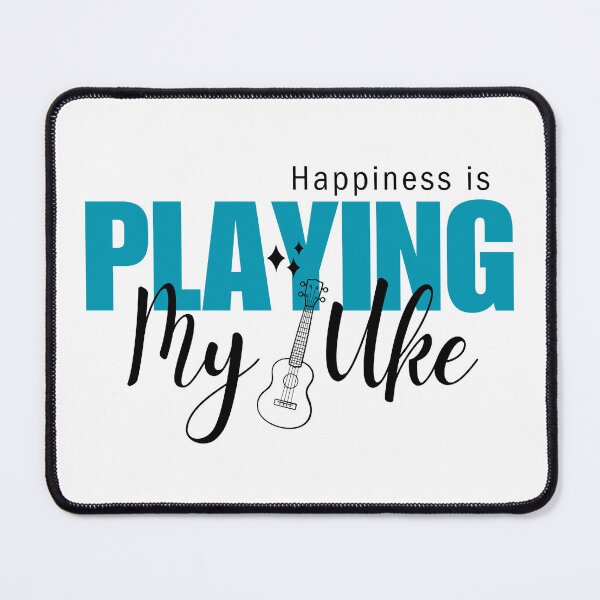 Item preview, Happiness is Playing My Uke (Blue Light Background) designed and sold by Propeller Cap, LLC.