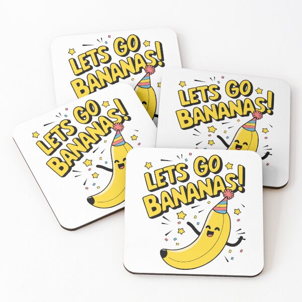 Item preview, Let's Go Bananas! Cute Banana Pun designed and sold by PMCreative.