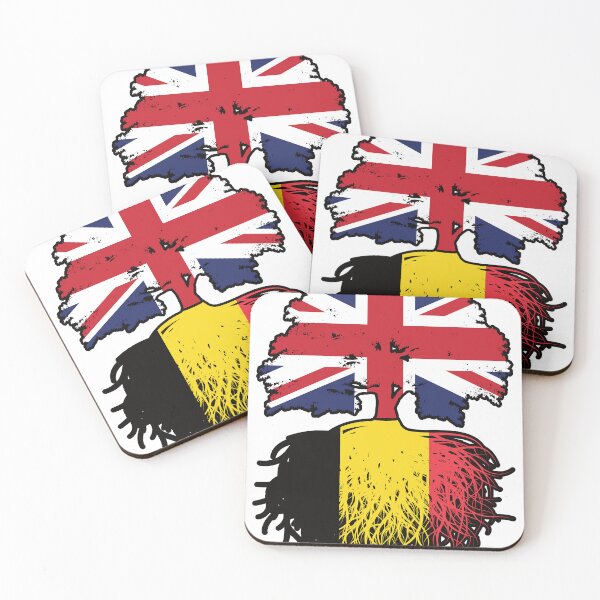 Item preview, Belgium Belgian British UK United Kingdom Britain Tree Roots Flag designed and sold by FlagX.