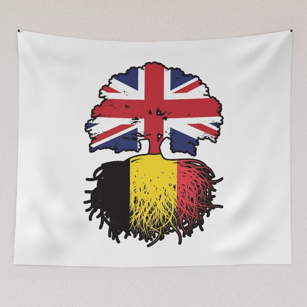 Item preview, Belgium Belgian British UK United Kingdom Britain Tree Roots Flag designed and sold by FlagX.