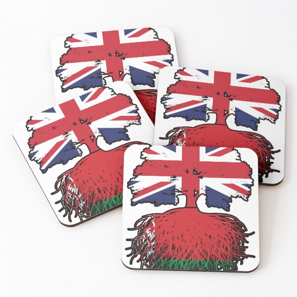 Item preview, Belarus Belarusian British UK United Kingdom Britain Tree Roots Flag designed and sold by FlagX.