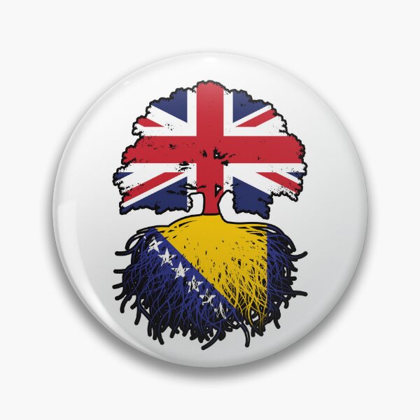 Item preview, Bosnia Bosnian British UK United Kingdom Britain Tree Roots Flag designed and sold by FlagX.