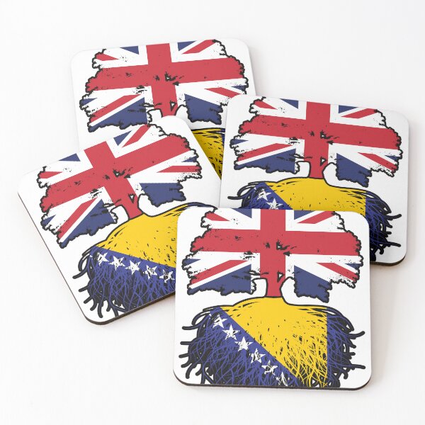 Item preview, Bosnia Bosnian British UK United Kingdom Britain Tree Roots Flag designed and sold by FlagX.