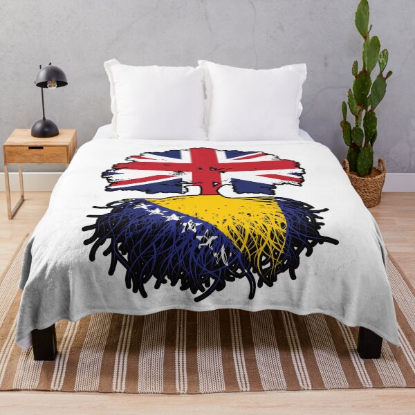 Item preview, Bosnia Bosnian British UK United Kingdom Britain Tree Roots Flag designed and sold by FlagX.