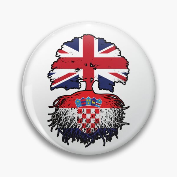 Item preview, Croatia Croatian British UK United Kingdom Britain Tree Roots Flag designed and sold by FlagX.