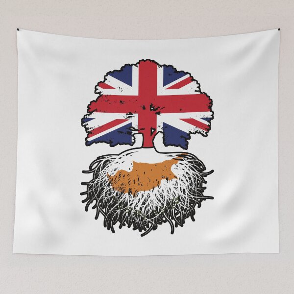 Item preview, Cyprus Cypriot British UK United Kingdom Britain Tree Roots Flag designed and sold by FlagX.