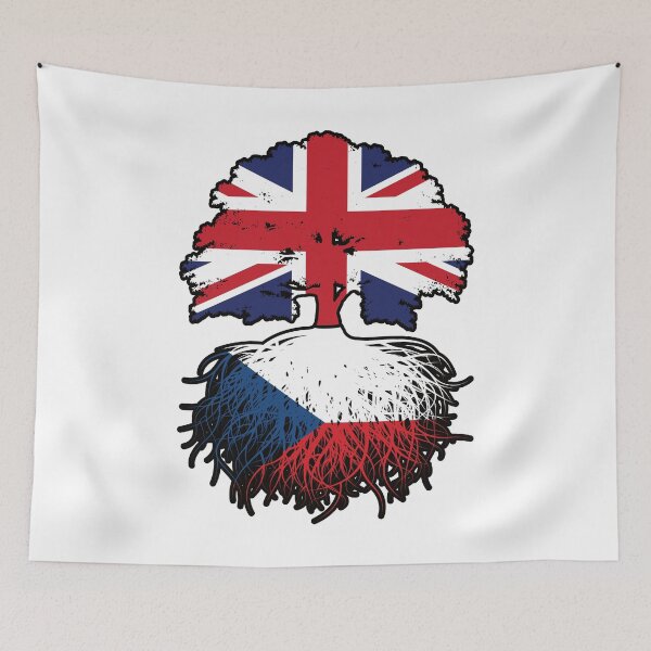 Item preview, Czech British UK United Kingdom Britain Tree Roots Flag designed and sold by FlagX.