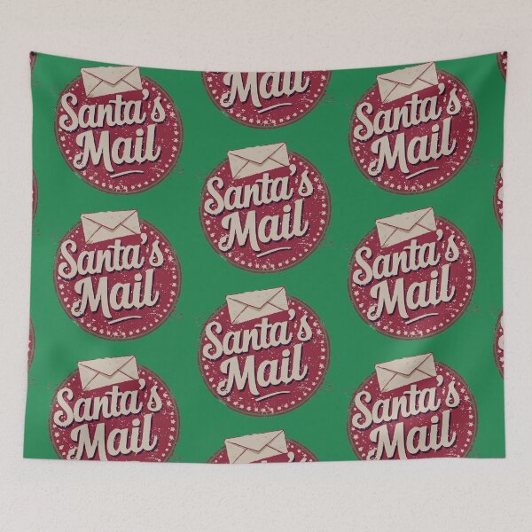 Item preview, Livraison express du pole nord, Christmas stocking for,  Christmas stocking, stamp with a Christmas star, Merry Christmas, Christmas tree,  reindeer, stamp with Santa Claus, Santa Claus designed and sold by PRYMULLART.