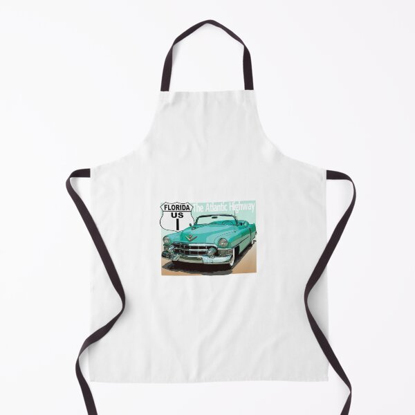 Item preview, US Route 1 antique blue Cadillac designed and sold by avenueart01.