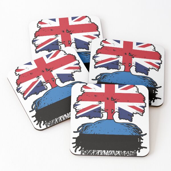 Item preview, Estonia Estonian British UK United Kingdom Britain Tree Roots Flag designed and sold by FlagX.