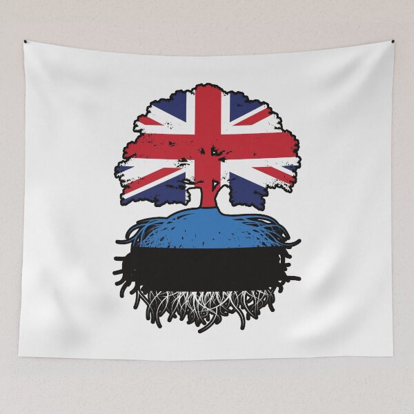 Item preview, Estonia Estonian British UK United Kingdom Britain Tree Roots Flag designed and sold by FlagX.