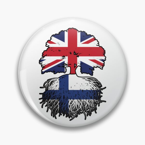 Item preview, Finland Finnish British UK United Kingdom Britain Tree Roots Flag designed and sold by FlagX.