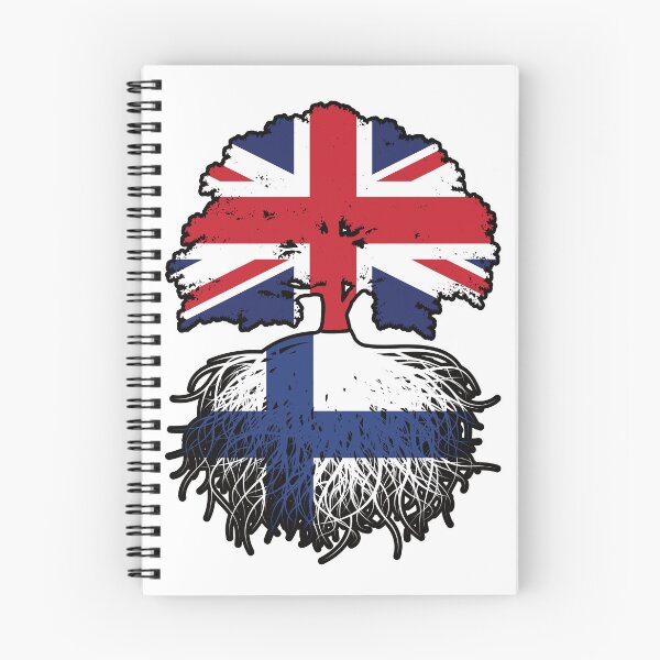 Item preview, Finland Finnish British UK United Kingdom Britain Tree Roots Flag designed and sold by FlagX.