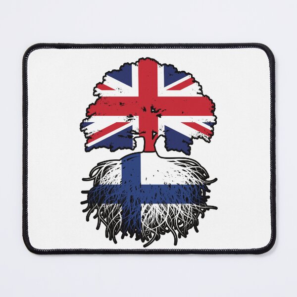 Item preview, Finland Finnish British UK United Kingdom Britain Tree Roots Flag designed and sold by FlagX.