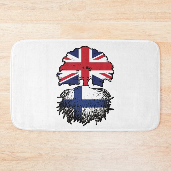 Item preview, Finland Finnish British UK United Kingdom Britain Tree Roots Flag designed and sold by FlagX.