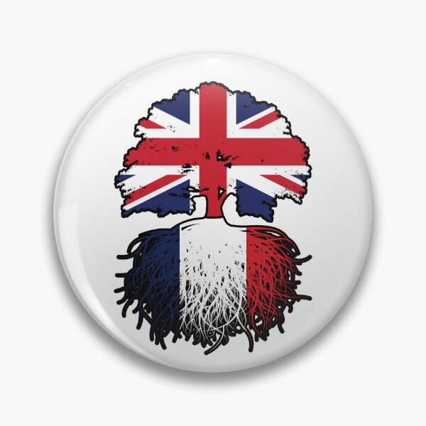 Item preview, France French British UK United Kingdom Britain Tree Roots Flag designed and sold by FlagX.