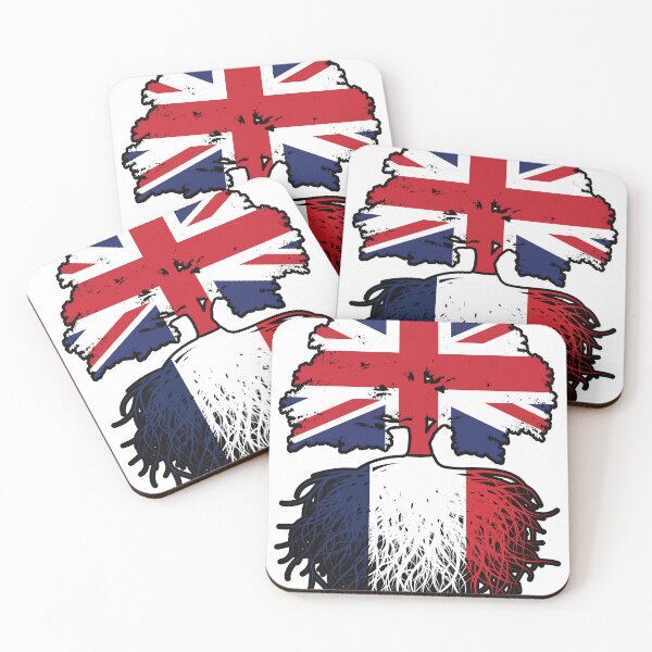 Item preview, France French British UK United Kingdom Britain Tree Roots Flag designed and sold by FlagX.