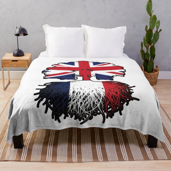 Item preview, France French British UK United Kingdom Britain Tree Roots Flag designed and sold by FlagX.