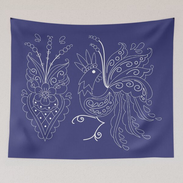 Item preview, Folklore Rooster - Swedish Folk Art designed and sold by Patterns and critters.