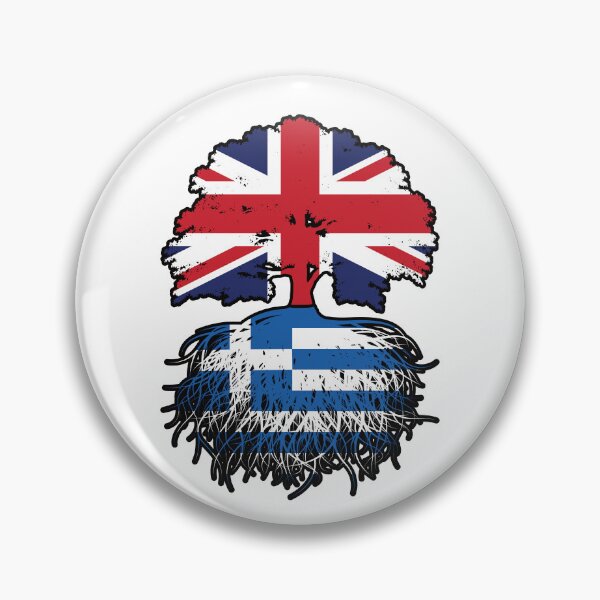 Item preview, Greece Greek British UK United Kingdom Britain Tree Roots Flag designed and sold by FlagX.