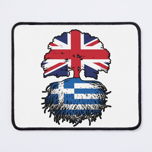 Item preview, Greece Greek British UK United Kingdom Britain Tree Roots Flag designed and sold by FlagX.
