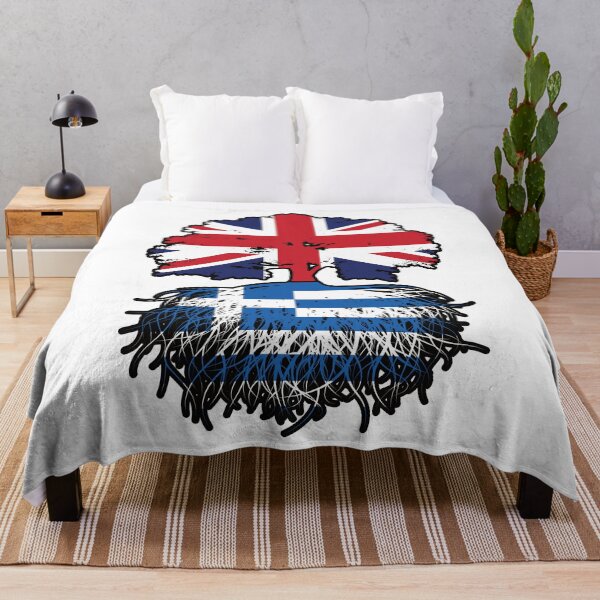 Item preview, Greece Greek British UK United Kingdom Britain Tree Roots Flag designed and sold by FlagX.