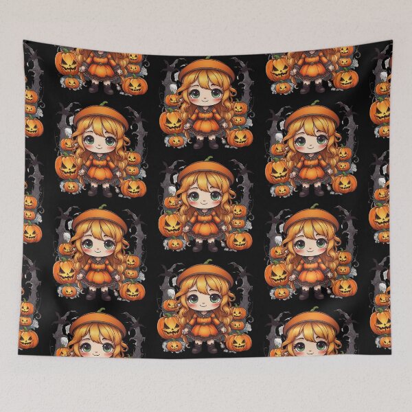 Item preview, Halloween Chibi Pumpkin Girl designed and sold by Temdo7.