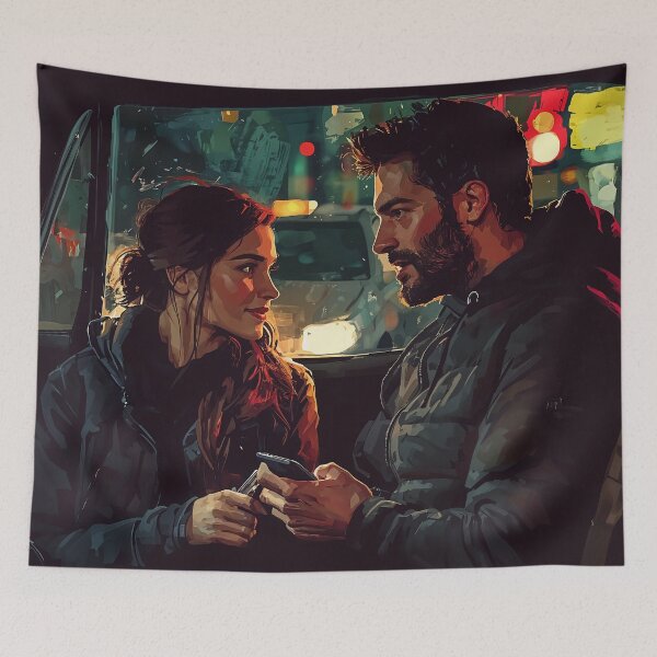 Item preview, City Lights and Conversations: A Moment Shared designed and sold by oanaunciuleanu.