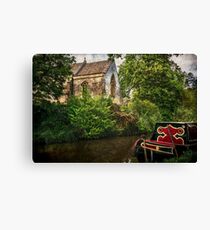 Church By The Oxford Canal Canvas Print