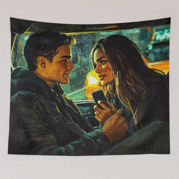 Item preview, City Lights and Conversations: A Moment Shared designed and sold by oanaunciuleanu.