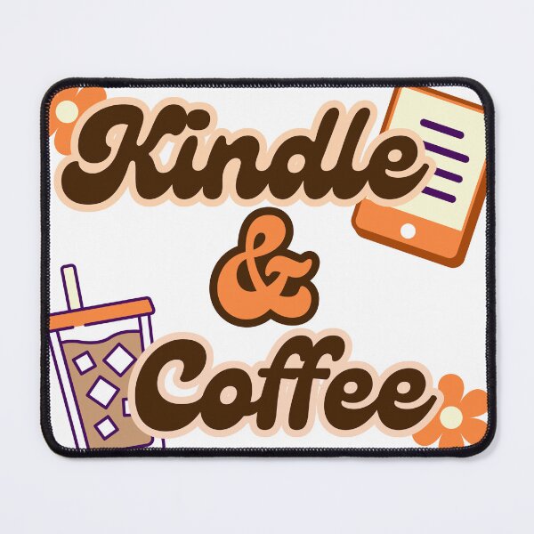 Item preview, Orange Kindle and Coffee designed and sold by fairyfoundryllc.