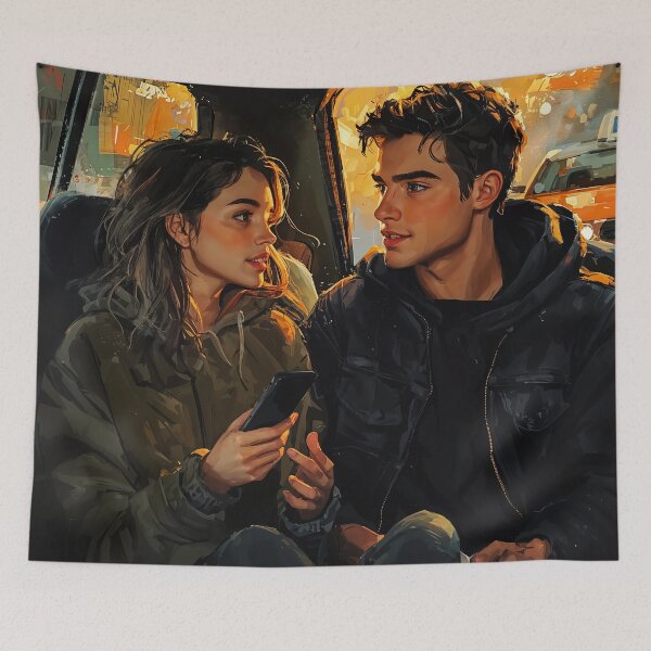 Item preview, City Lights and Conversations: A Moment Shared designed and sold by oanaunciuleanu.