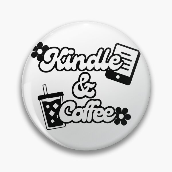 Item preview, Black and White Kindle and Coffee  designed and sold by fairyfoundryllc.